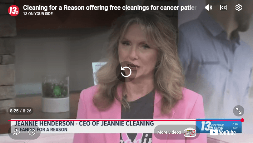 Jeannie Cleaning Marks Nine Years Supporting Cancer Patients Through National Cleaning Network